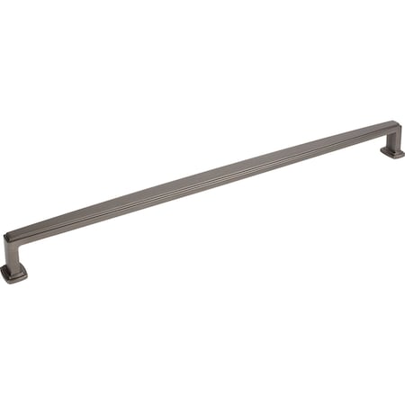 Jeffrey Alexander 18 CentertoCenter Brushed Pewter Richard Appliance Handle, PR 171-18BNBDL